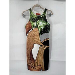 Clover Canyon Scuba Mini Dress Women Large Multicolor Tropical Resortwear